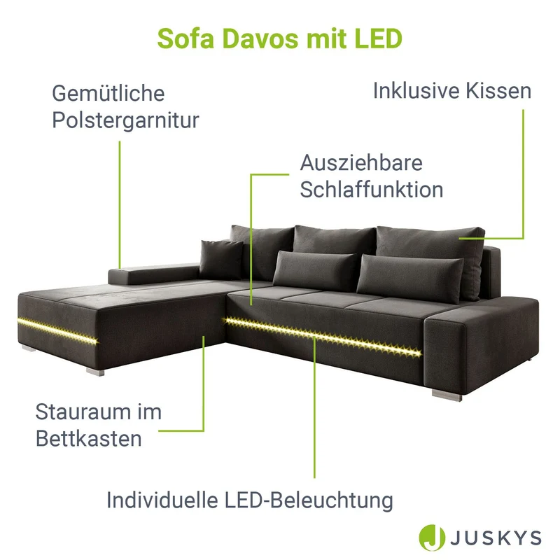 Canapé Davos avec LED