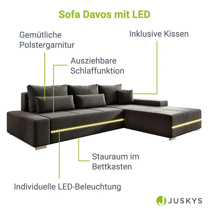 Canapé Davos avec LED