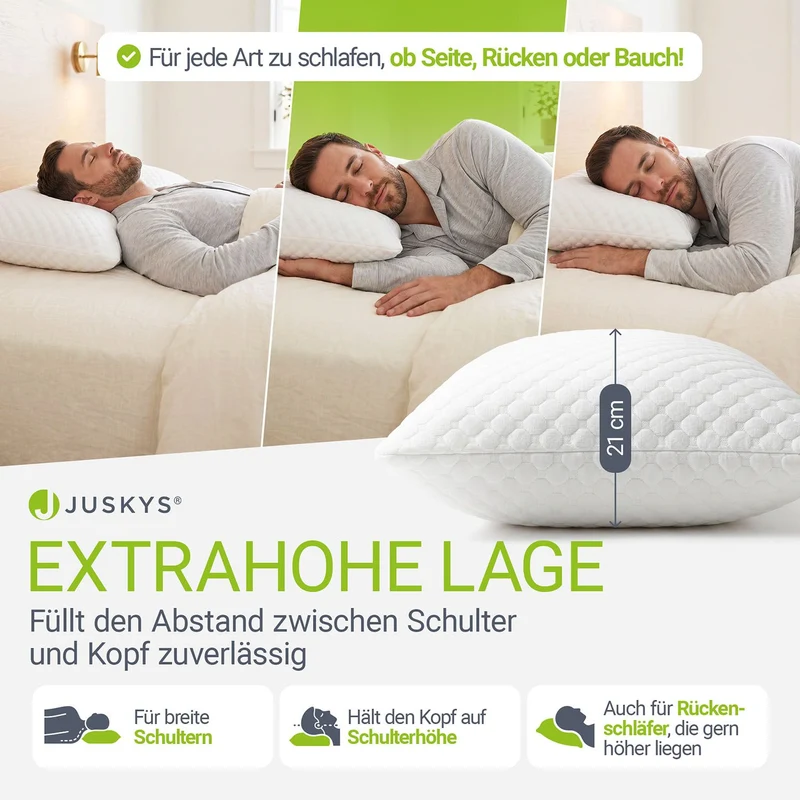 Oreillers à mémoire de forme – lot de 2, ergonomiques