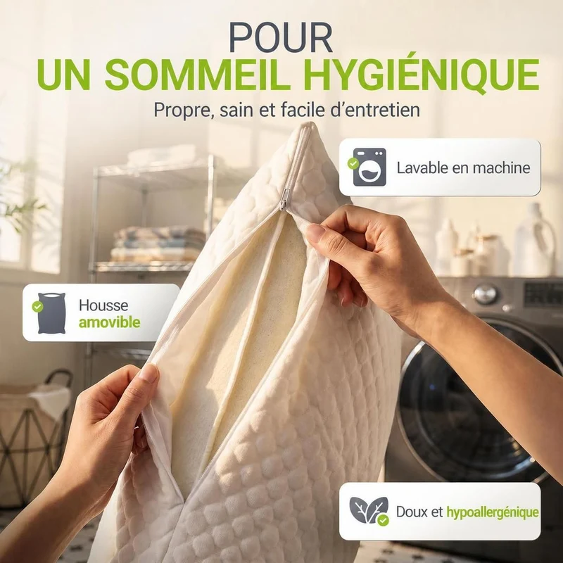 Oreillers à mémoire de forme – lot de 2, ergonomiques