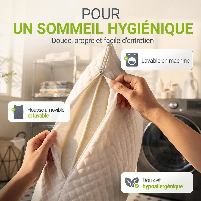 Oreillers à mémoire de forme – lot de 2, ergonomiques