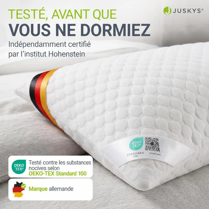 Oreillers à mémoire de forme – lot de 2, ergonomiques