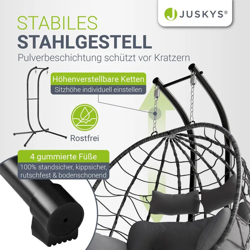 Fauteuil suspendu double en polyrotin Aria
