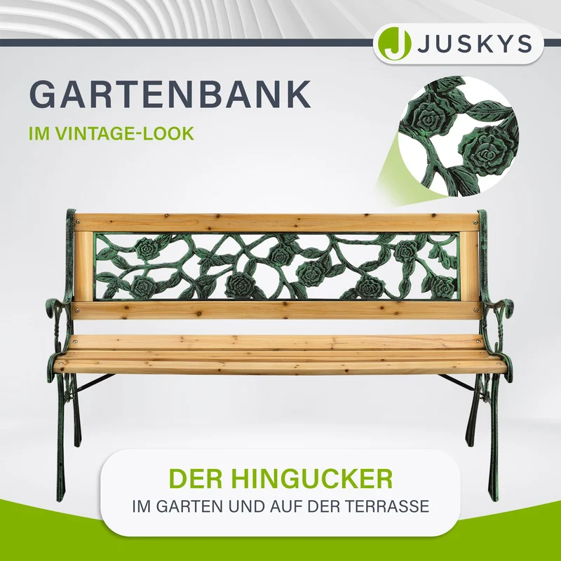 Banc de jardin Venezia – bois et fonte