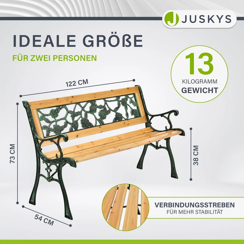 Banc de jardin Venezia – bois et fonte