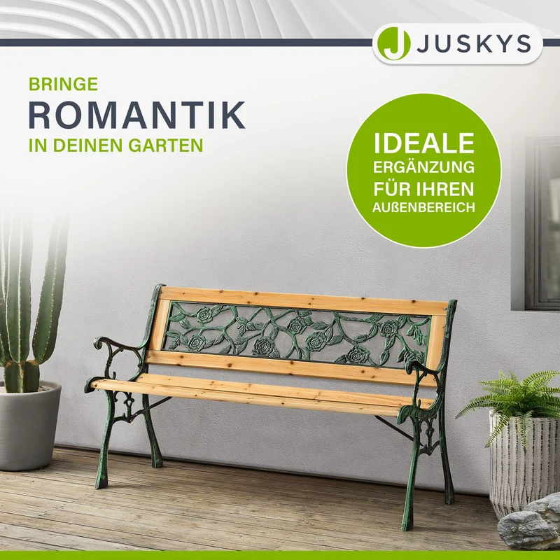 Banc de jardin Venezia – bois et fonte