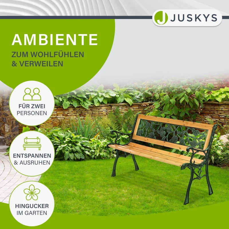 Banc de jardin Venezia – bois et fonte