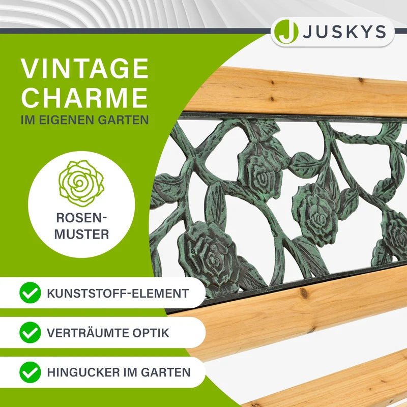 Banc de jardin Venezia – bois et fonte