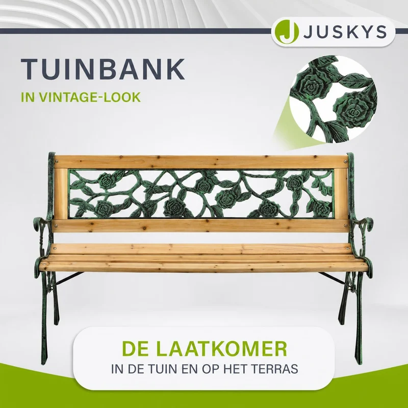 Banc de jardin Venezia – bois et fonte