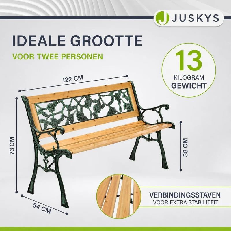 Banc de jardin Venezia – bois et fonte