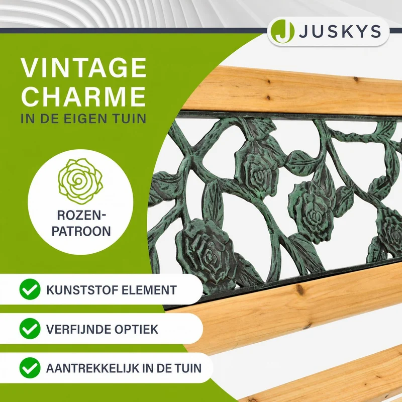 Banc de jardin Venezia – bois et fonte