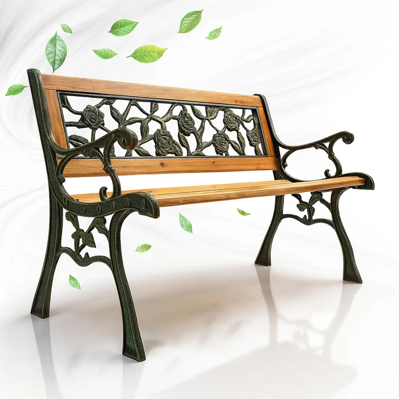 Banc de jardin Venezia – bois et fonte