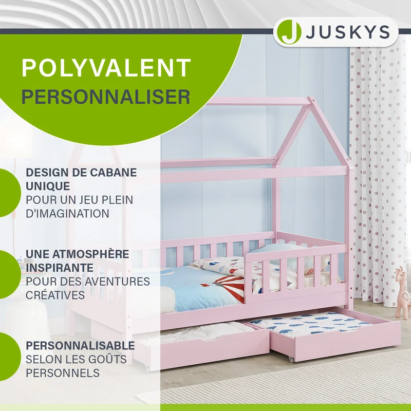 Lit enfant Marli 90 x 200 cm avec sommier
