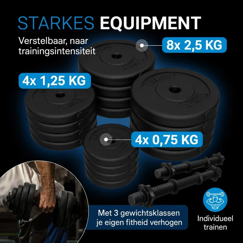 Ensemble d'haltères 30 kg