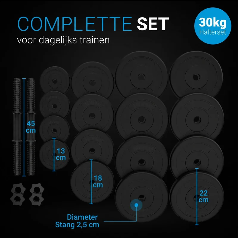 Ensemble d'haltères 30 kg