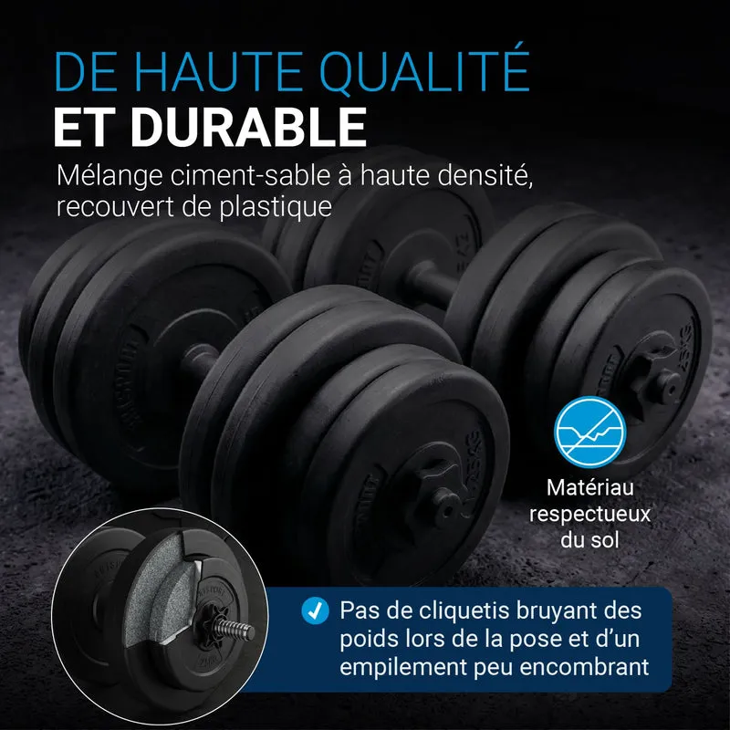 Ensemble d'haltères 40 kg