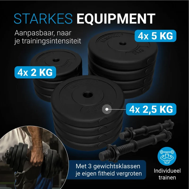 Ensemble d'haltères 40 kg