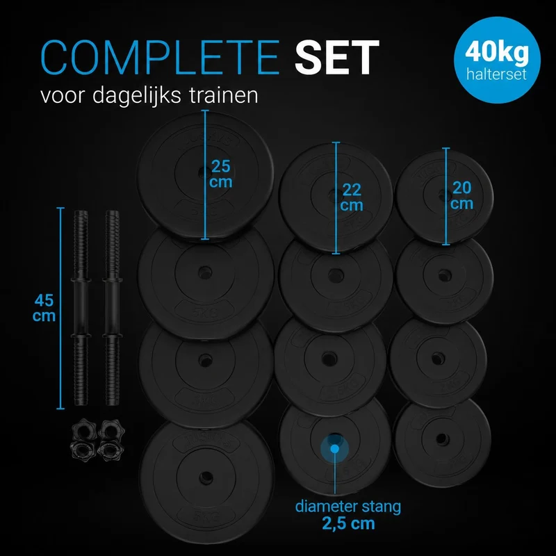 Ensemble d'haltères 40 kg