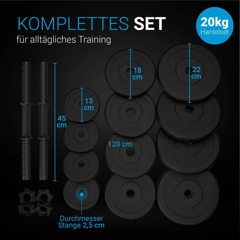 Ensemble d'haltères 20 kg