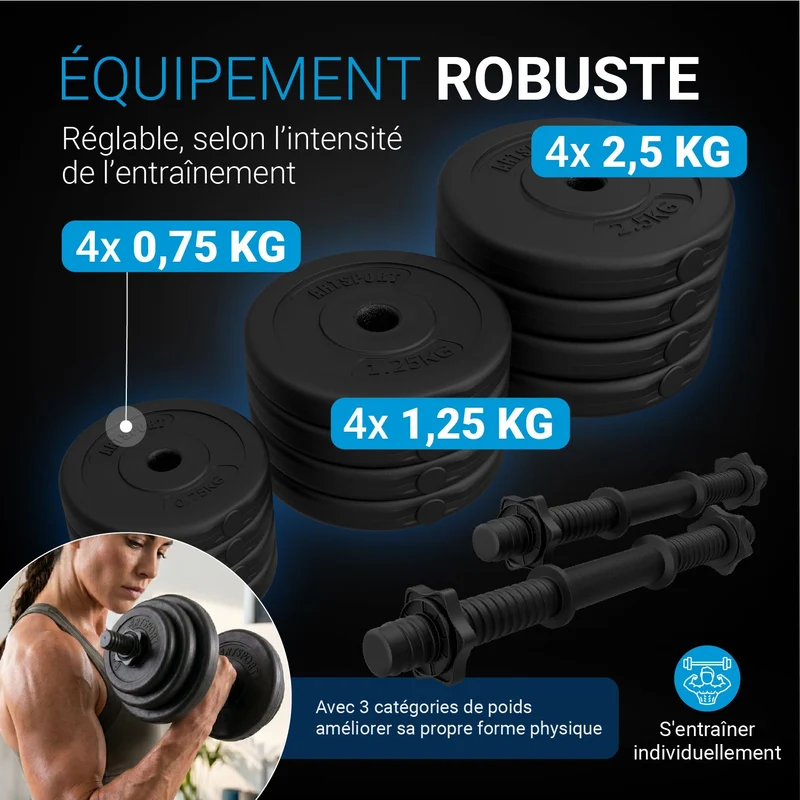 Ensemble d'haltères 20 kg
