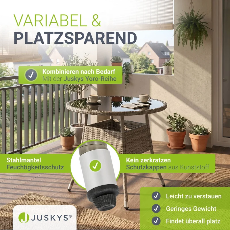 Table de jardin ronde en polyrotin Yoro