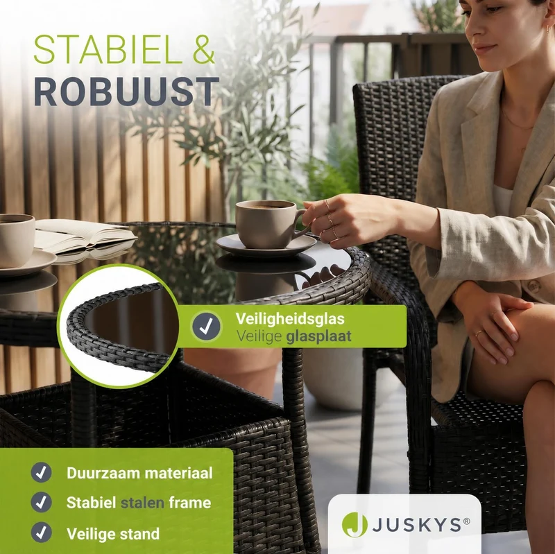 Table de jardin ronde en polyrotin Yoro