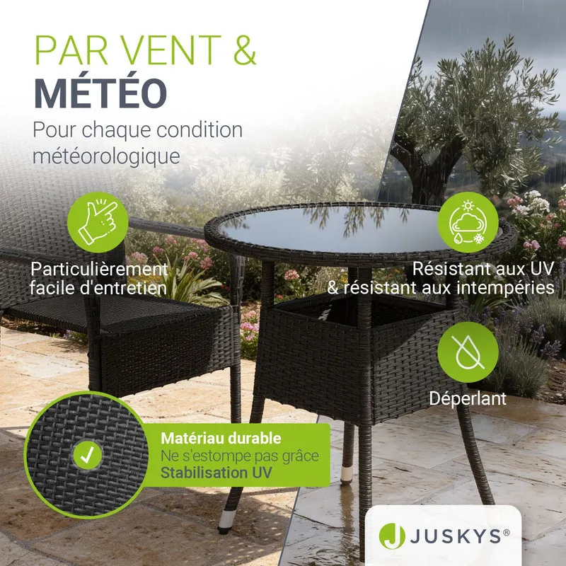 Table de jardin ronde en polyrotin Yoro