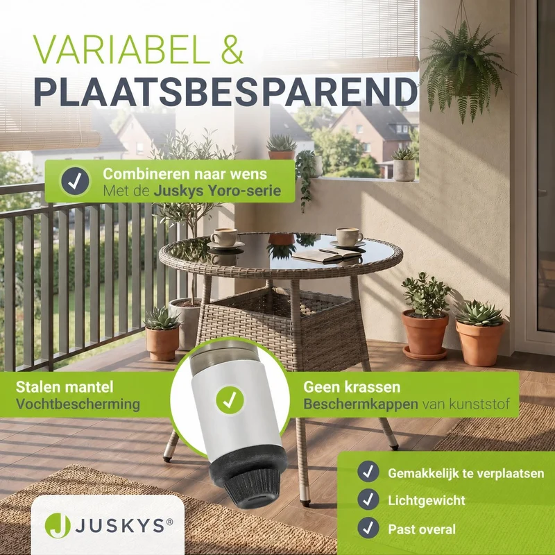 Table de jardin ronde en polyrotin Yoro