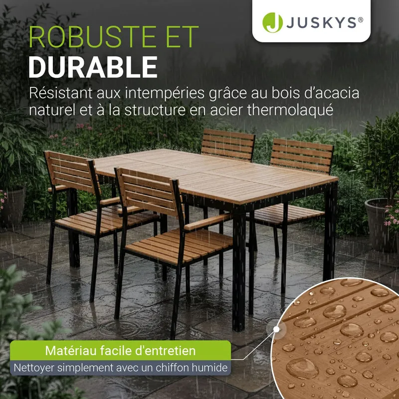 Salon de jardin en bois d'acacia Rhodos – 4 places