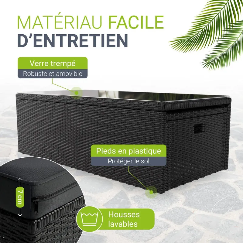 Salon de jardin en résine tressée Salou – 6 places