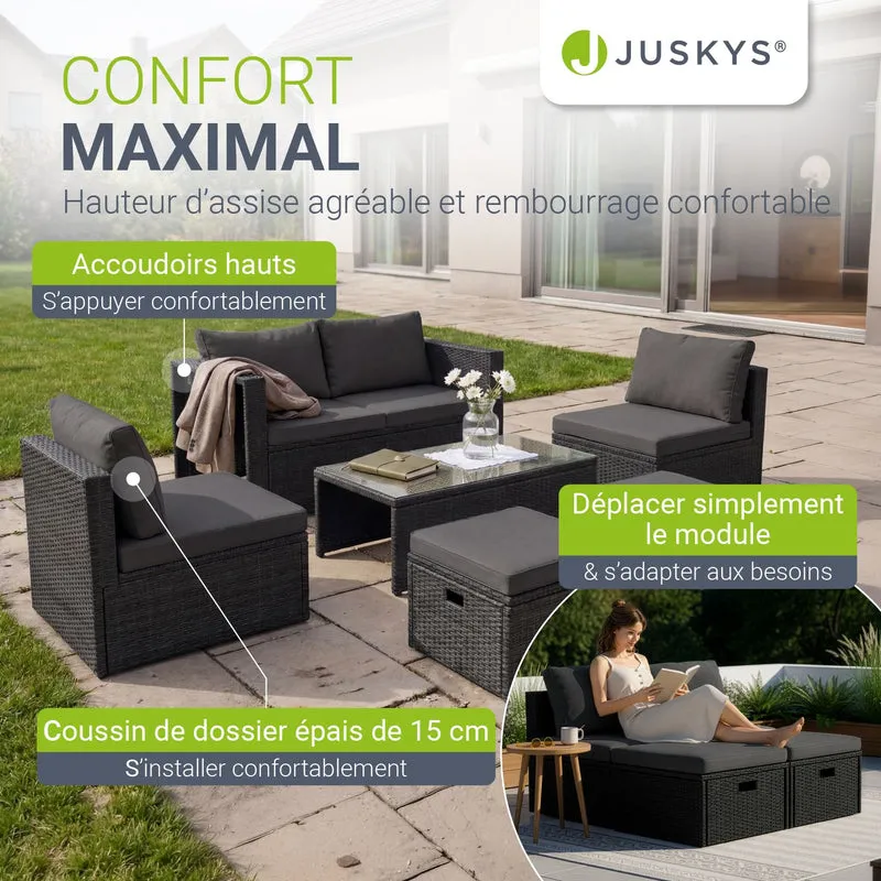 Salon de jardin en résine tressée Salou – 6 places