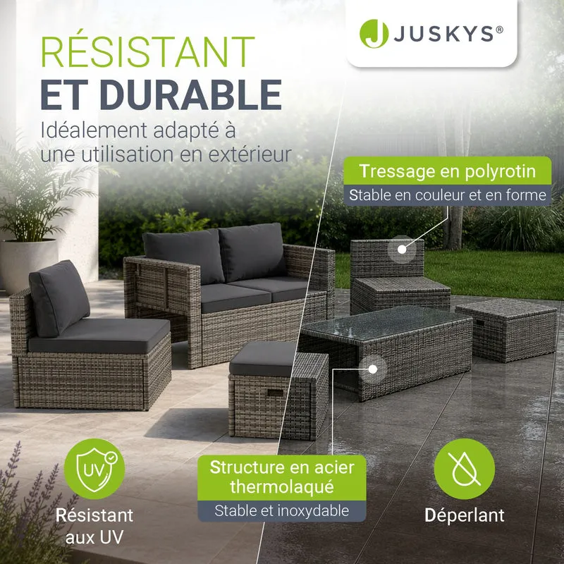 Salon de jardin en résine tressée Salou – 6 places