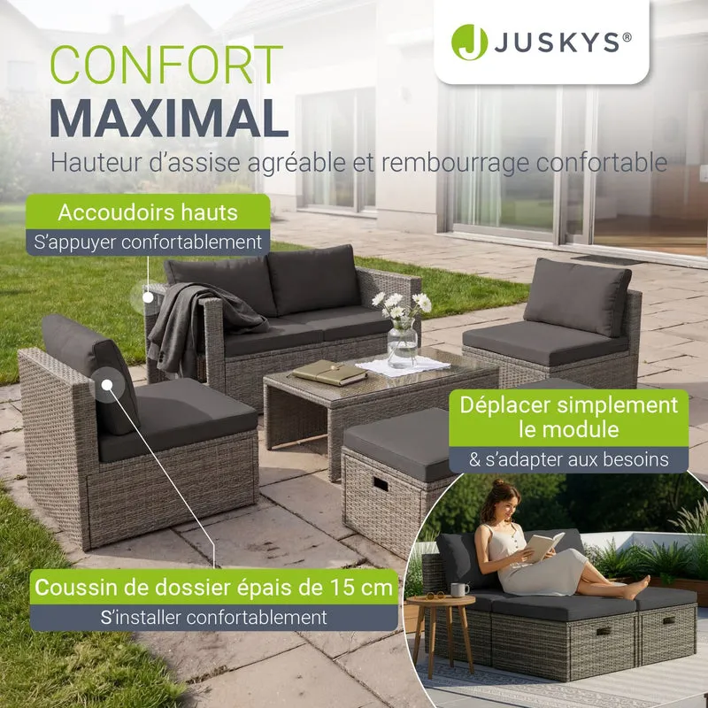 Salon de jardin en résine tressée Salou – 6 places
