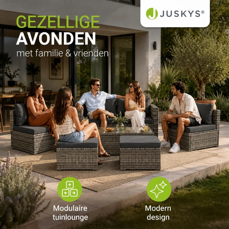 Salon de jardin en résine tressée Salou – 6 places