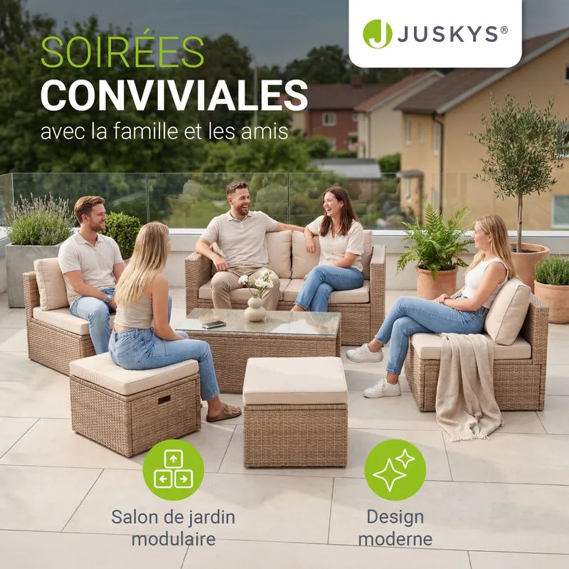 Salon de jardin en résine tressée Salou – 6 places