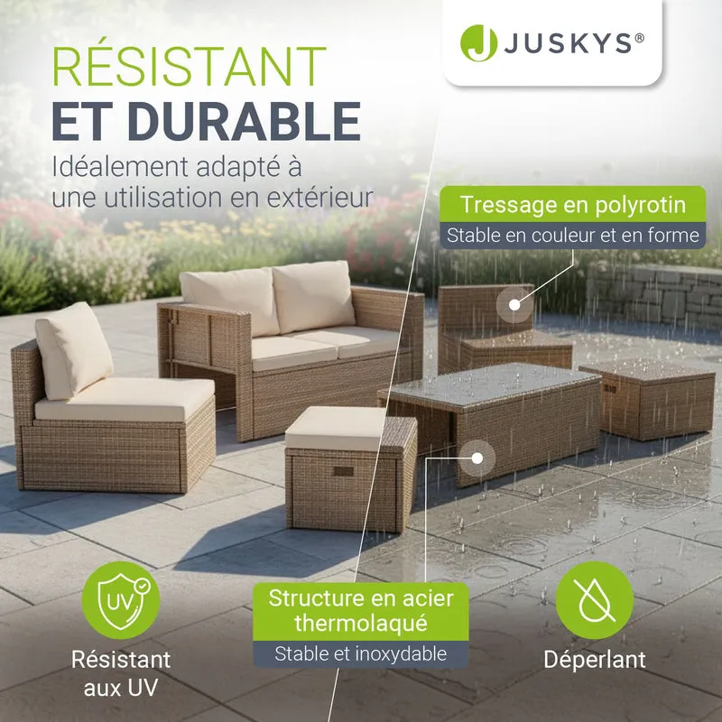 Salon de jardin en résine tressée Salou – 6 places