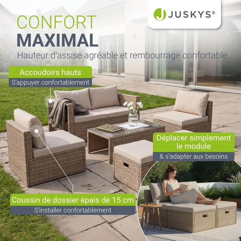 Salon de jardin en résine tressée Salou – 6 places