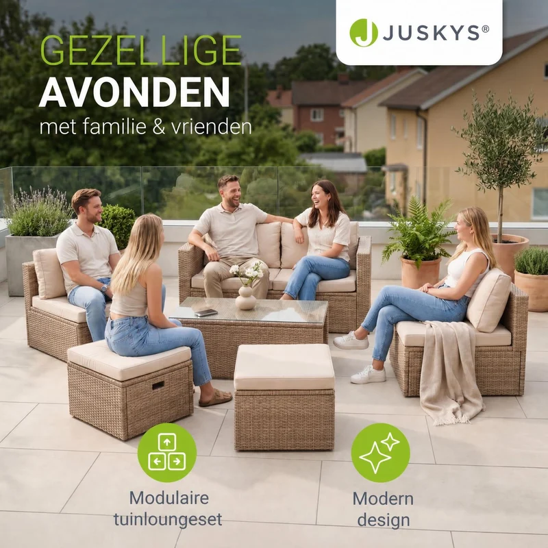 Salon de jardin en résine tressée Salou – 6 places
