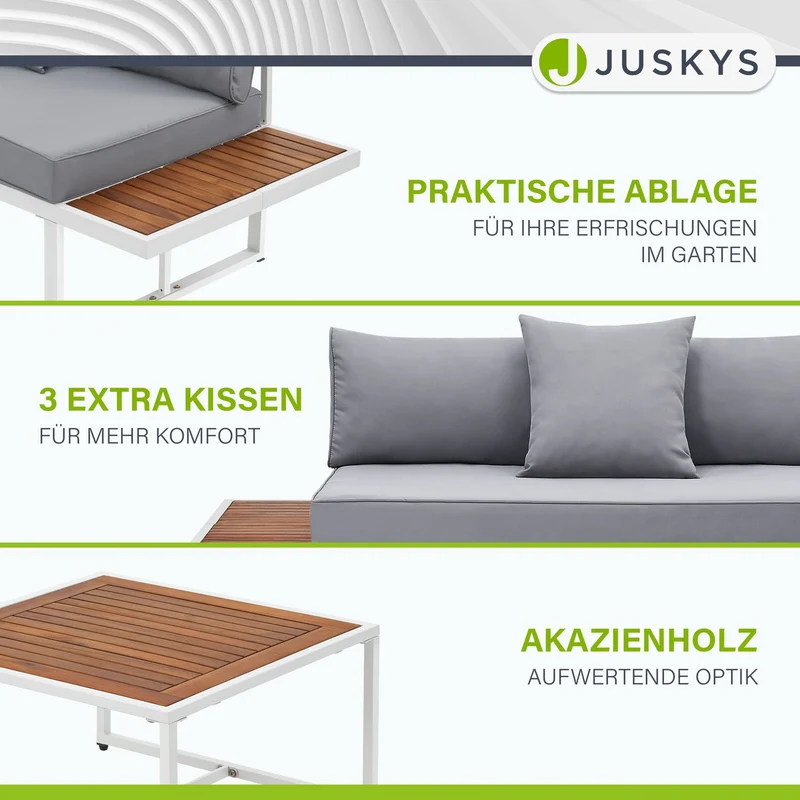 Salon de jardin St. Tropez – lounge 4 places, bois d'acacia