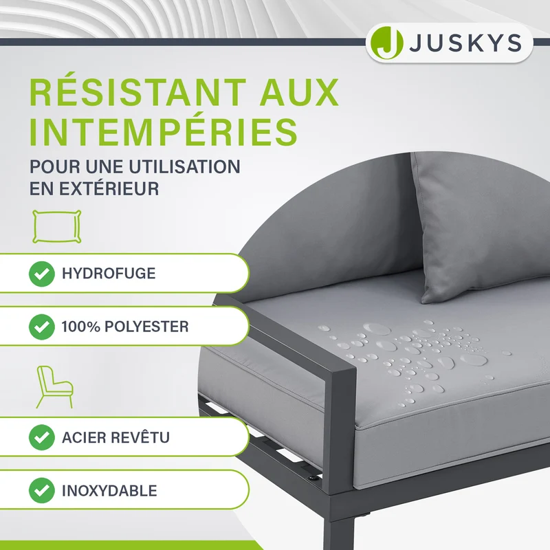 Salon de jardin St. Tropez – lounge 4 places, bois d'acacia