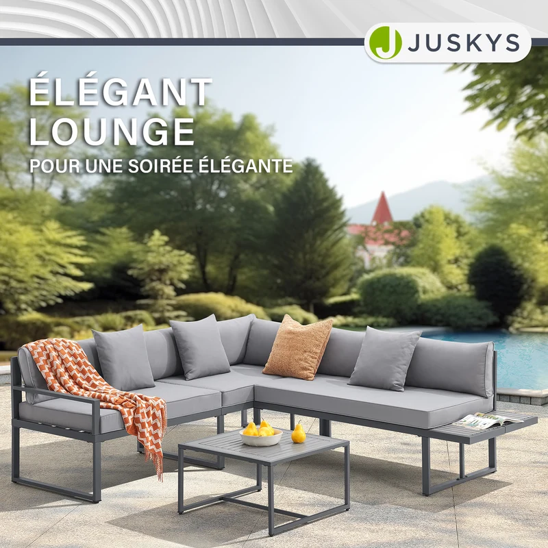 Salon de jardin St. Tropez – lounge 4 places, bois d'acacia