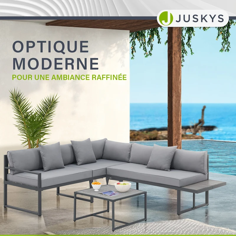 Salon de jardin St. Tropez – lounge 4 places, bois d'acacia