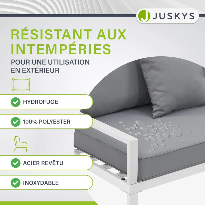 Salon de jardin St. Tropez – lounge 4 places, bois d'acacia