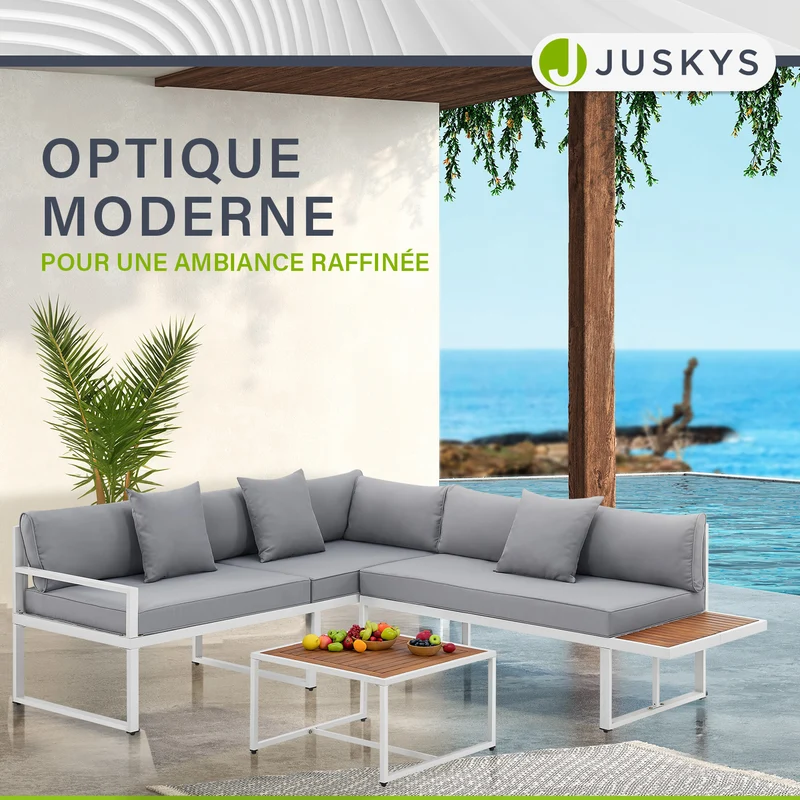 Salon de jardin St. Tropez – lounge 4 places, bois d'acacia