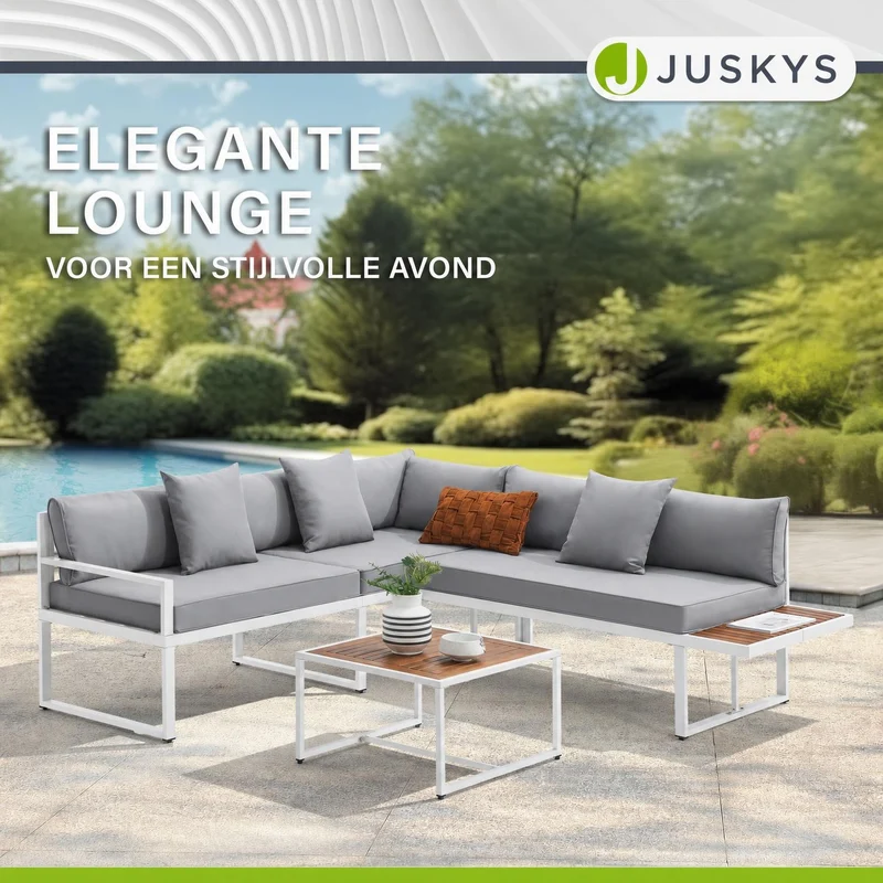 Salon de jardin St. Tropez – lounge 4 places, bois d'acacia
