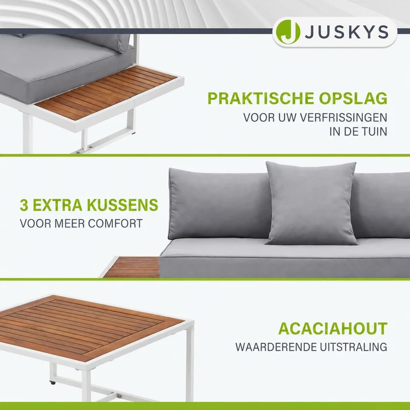 Salon de jardin St. Tropez – lounge 4 places, bois d'acacia