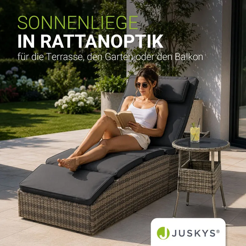 Bain de soleil pliable en résine tressée Lamia