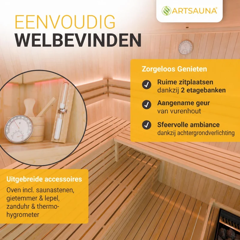 Sauna intérieur Espoo 200 Premium