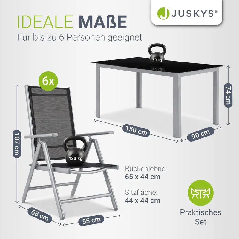 Salon de jardin Milano en aluminium – jusqu'à 8 places