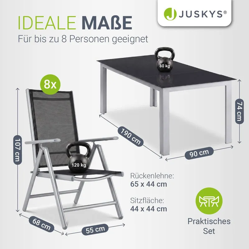 Salon de jardin Milano en aluminium – jusqu'à 8 places